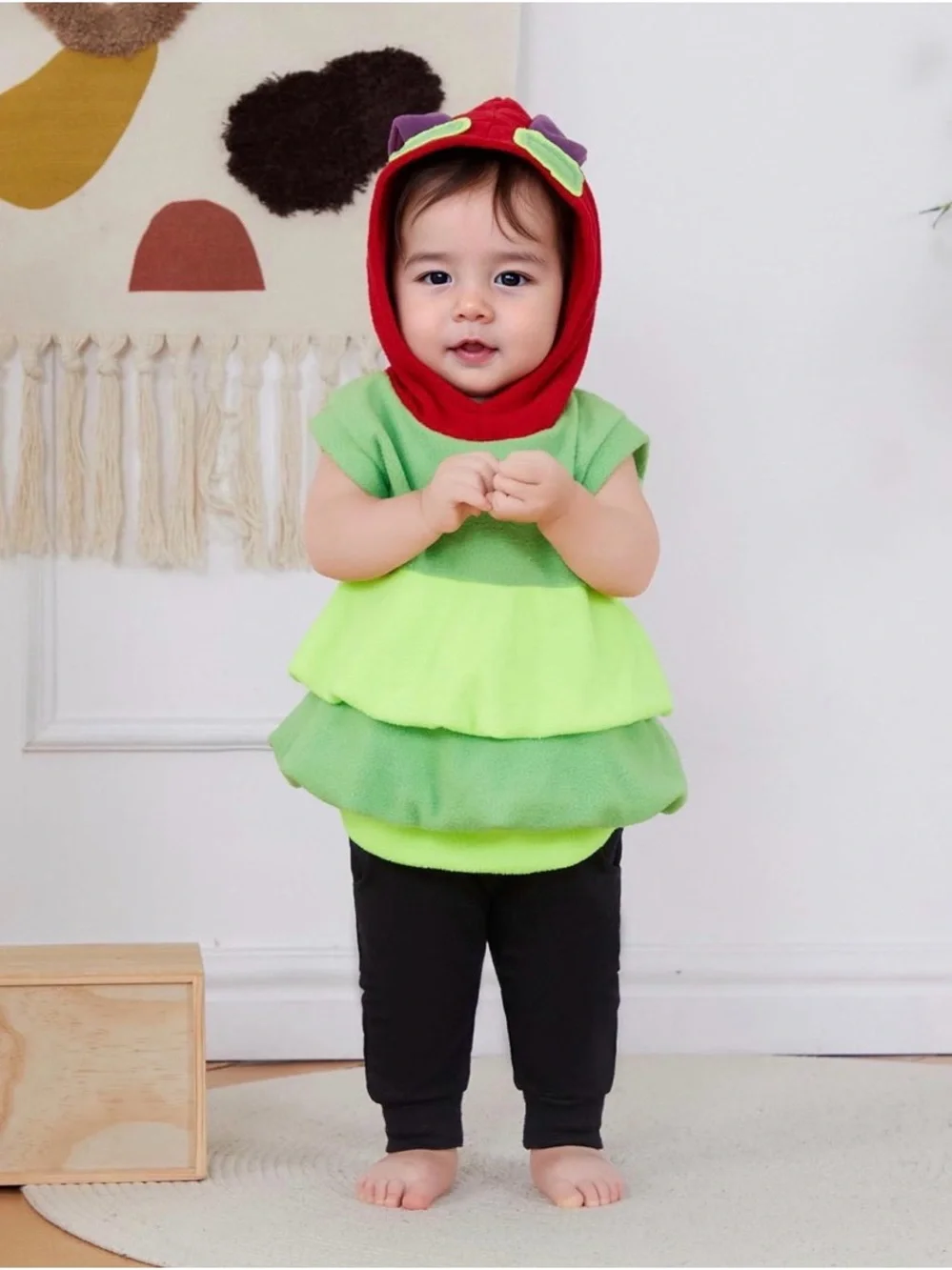 Halloween Hungry Caterpillar Fleece Hooded Toddler Costume 18-24 months